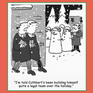 Funny Legal and Law Theme Christmas Holiday Card