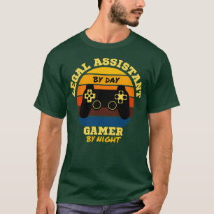 Funny Legal Assistant Gaming Vintage video games l T-Shirt