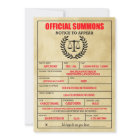 Funny Legal Subpoena Law School Graduation Party