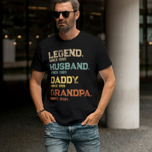 Funny Legend Husband Daddy Grandpa Custom Gift T-Shirt