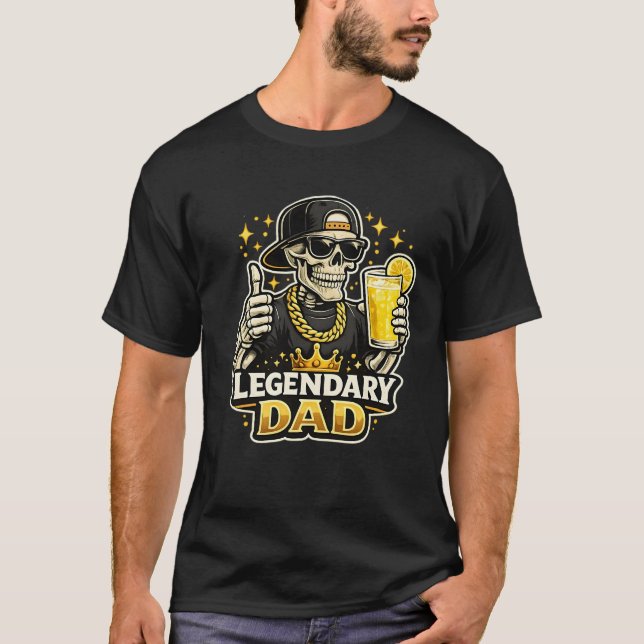Funny Legendary Dad Lemonade Cool Skeleton  T-Shirt (Front)