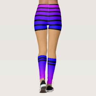 Funny Leggings with Faux Blue Shorts and Socks