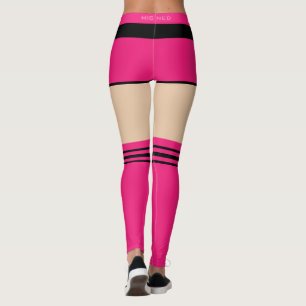 Funny Leggings with Faux Pink Shorts and Socks