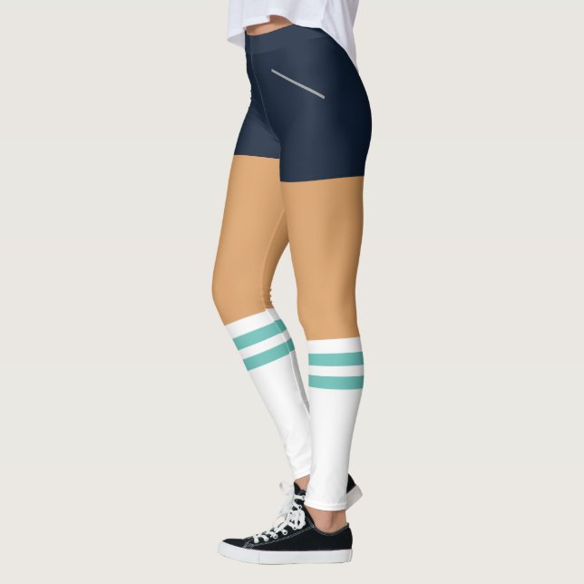 Funny Leggings with Faux Socks and Short (Left)