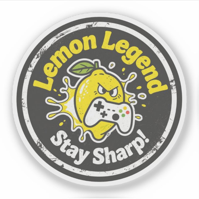 Funny Lemon Gamer "Lemon Legend" & "Stay Sharp!"  (Front)
