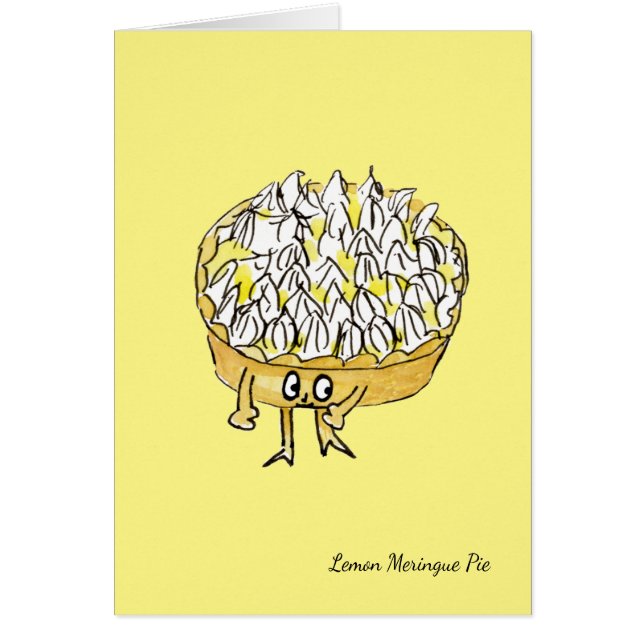 Funny Lemon Meringue Pie Quirky Cute Cartoon Humou (Front)