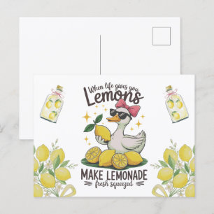 Funny Lemon Quote Postcard