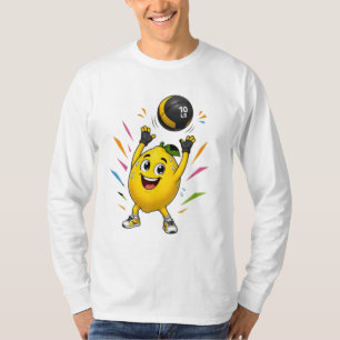 Funny Lemon Weightlifting Cartoon Gym Workout  T-Shirt