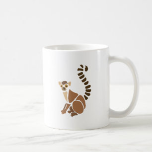 Funny Lemur Abstract Art Coffee Mug