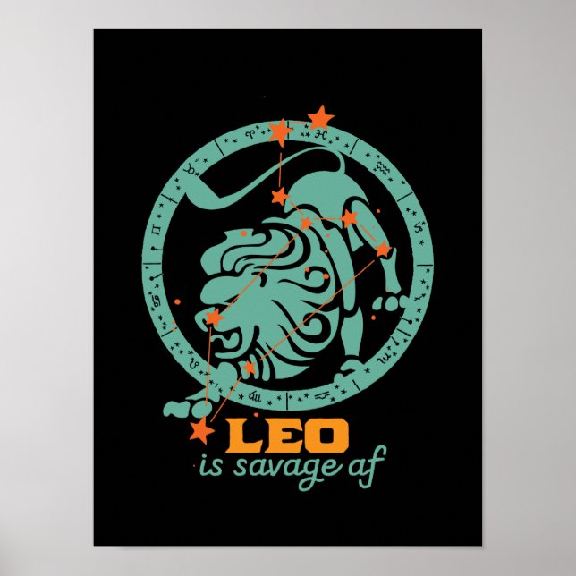 Funny Leo Zodiac Star Sign Astrology Birthday (Front)