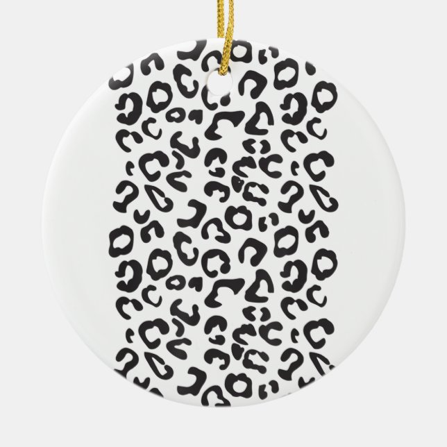 Funny Leopard Animal Ceramic Ornament (Front)