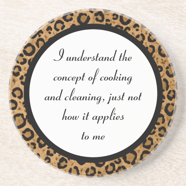Funny Leopard Coaster (Front)