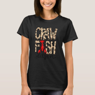 Funny Leopard Crawfish Season Mardi Gras Party App T-Shirt