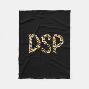 Funny leopard dsp direct support professional week fleece blanket