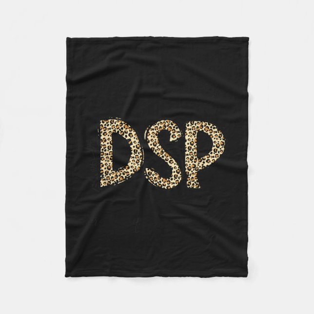 Funny leopard dsp direct support professional week fleece blanket (Front)