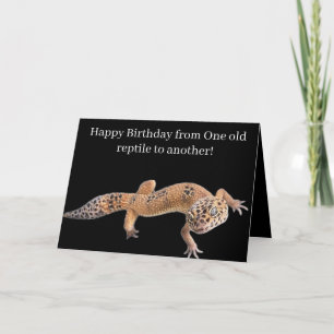 Funny Leopard Gecko Birthday Card