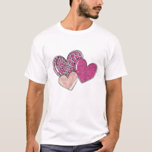 Funny Leopard Heart Happy Valentines Day Couple Ap T-Shirt