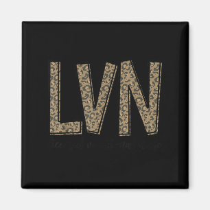 Funny Leopard Lvn Happy Licensed Vocational Nurse  Magnet