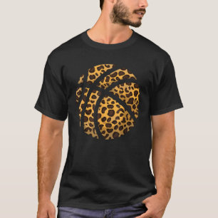 Funny Leopard Print Basketball Gift Cool Best Team T-Shirt
