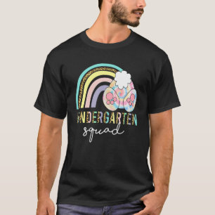 Funny Leopard Rainbow Kindergarten Bunny Easter Ch T-Shirt