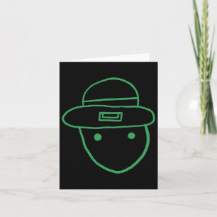 Funny Leprechaun Amateur Sketch Meme Irish St Patr Card