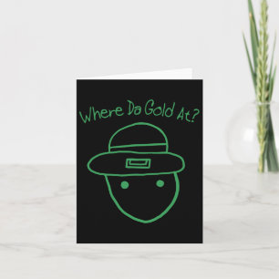 Funny Leprechaun Amateur Sketch Meme Irish St Patr Card