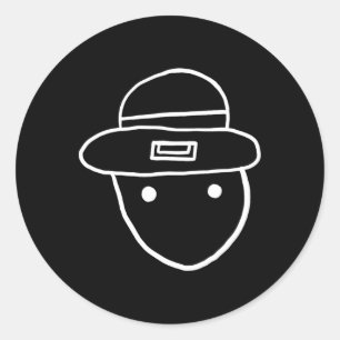 Funny Leprechaun Amateur Sketch Meme Irish St Patr Classic Round Sticker