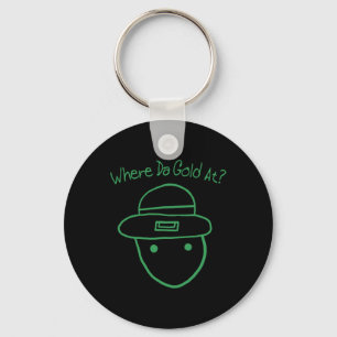 Funny Leprechaun Amateur Sketch Meme Irish St Patr Key Ring