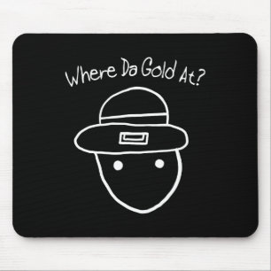 Funny Leprechaun Amateur Sketch Meme Irish St Patr Mouse Pad
