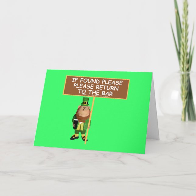 Funny leprechaun card (Front)