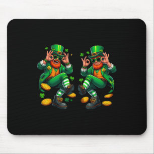 Funny Leprechaun Griddy Dance St Patrick's Day Pot Mouse Pad