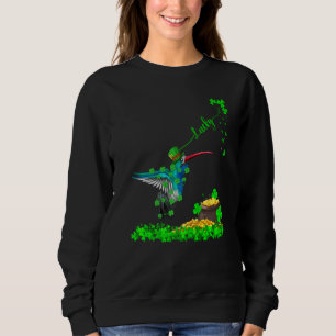 Funny Leprechaun Hat Lucky Hummingbird St Patrick' Sweatshirt