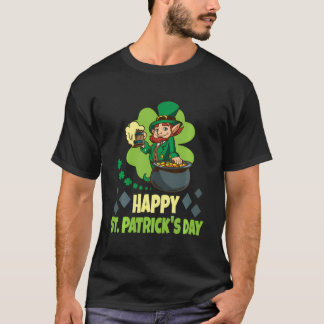 Funny Leprechaun Irish Shamrock Happy St Patrick'S T-Shirt