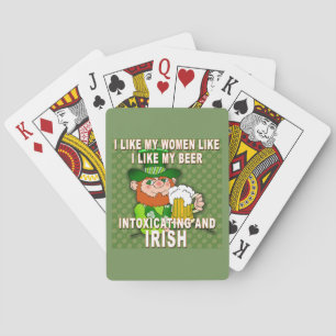 Funny Leprechaun Meme for St Patricks Day Playing Cards