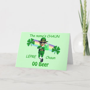 Funny Leprechaun Spy Card
