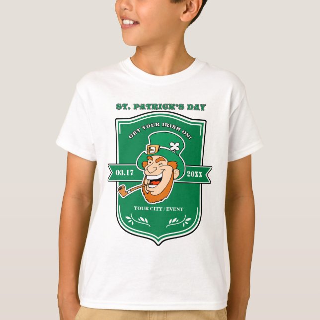 Funny Leprechaun St. Patrick's Day T-Shirt (Front)