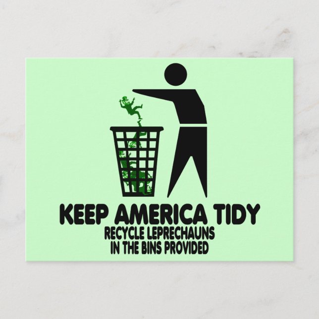 Funny Leprechauns Postcard (Front)