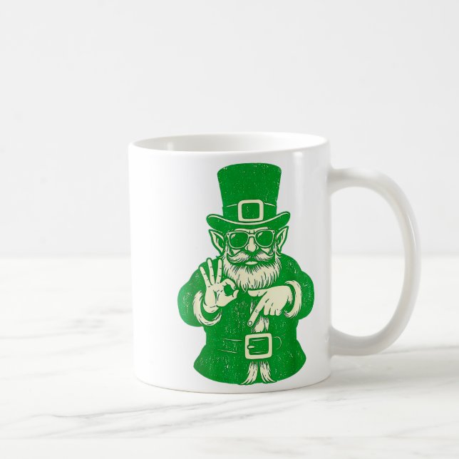 Funny Leprechauns Say 6 7 Six Seven St Patricks Da Coffee Mug (Right)