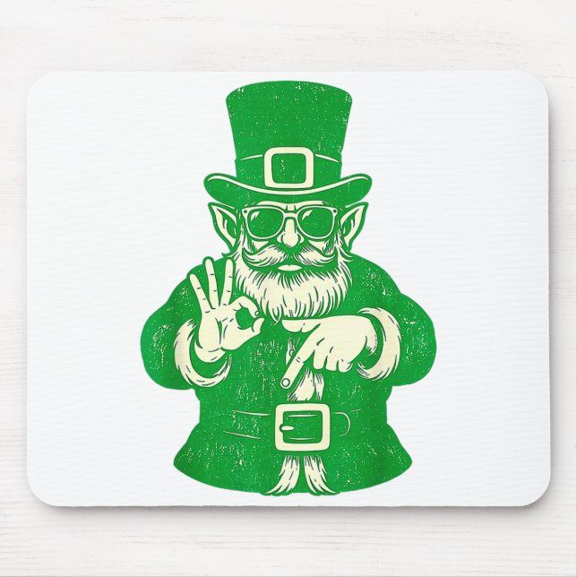 Funny Leprechauns Say 6 7 Six Seven St Patricks Da Mouse Pad (Front)