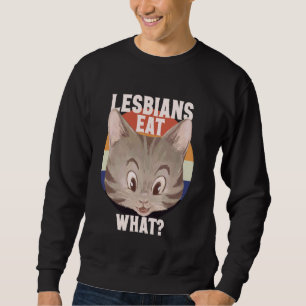 Funny Lesbian Cat Lover LGBTQ Pun Meme Cat Mum Sweatshirt