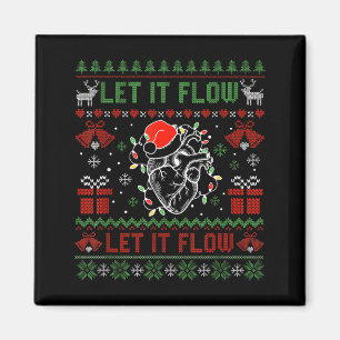Funny Let It Flow Anatomy Heart Cardiac Nurse Grou Magnet
