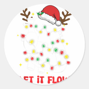 Funny Let It Flow Anatomy Heart Cardiac Nurse Sant Classic Round Sticker
