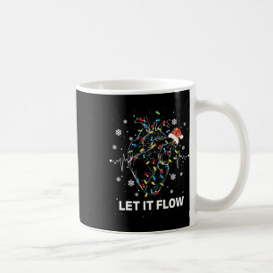 Funny Let It Flow Anatomy Heart Cardiac Nurse Sant Coffee Mug