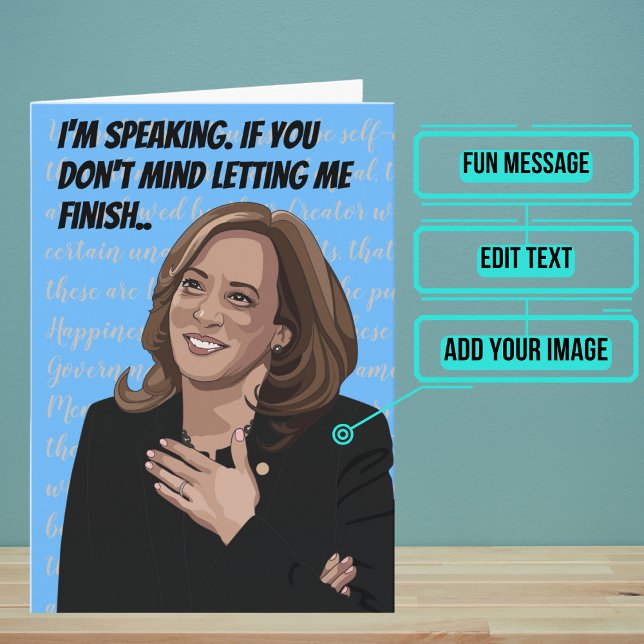 Funny Let Kamala Finish Birthday Card (Kamala Harris is a symbol of strength for many. )