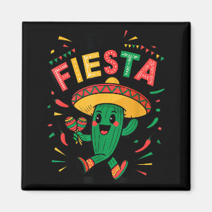 Funny Lets Fiesta Cactus Cinco Mayo Mexican Boy To Magnet