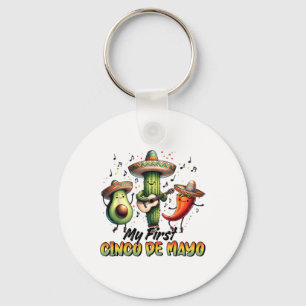 Funny Let's Fiesta Squad Family Matching Cinco De  Key Ring