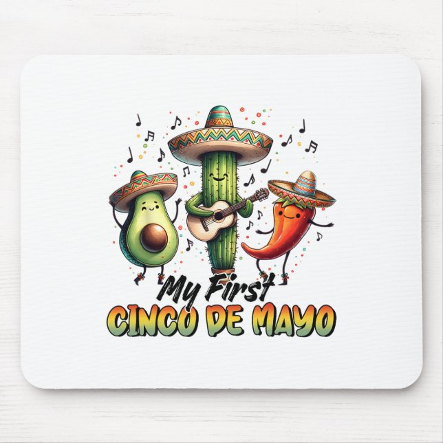 Funny Let's Fiesta Squad Family Matching Cinco De  Mouse Pad (Front)