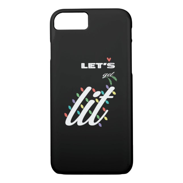 Funny Let's Get Lit Holiday Family Love Case-Mate iPhone Case (Back)