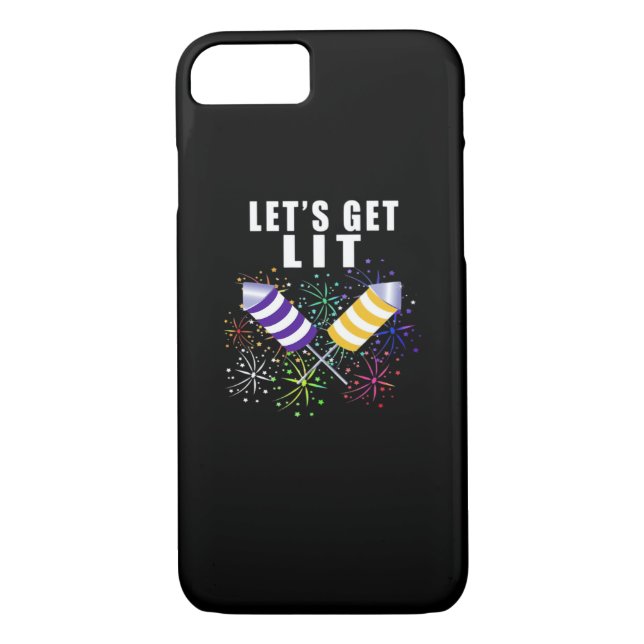 Funny Let's Get Lit - Independence Pun Classic Case-Mate iPhone Case (Back)