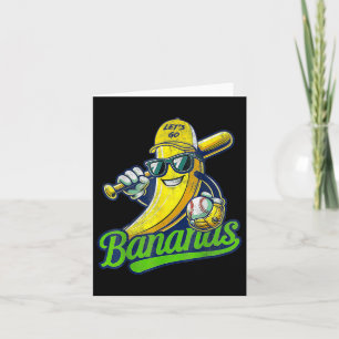 Funny Lets Go Bananas Cute Banana Fruit Lover Game Card
